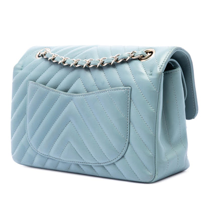 Chanel Small Classic Chevron Lambskin Double Flap