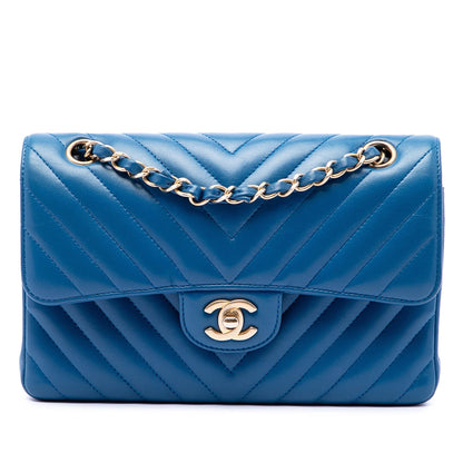 Chanel Small Classic Chevron Lambskin Double Flap