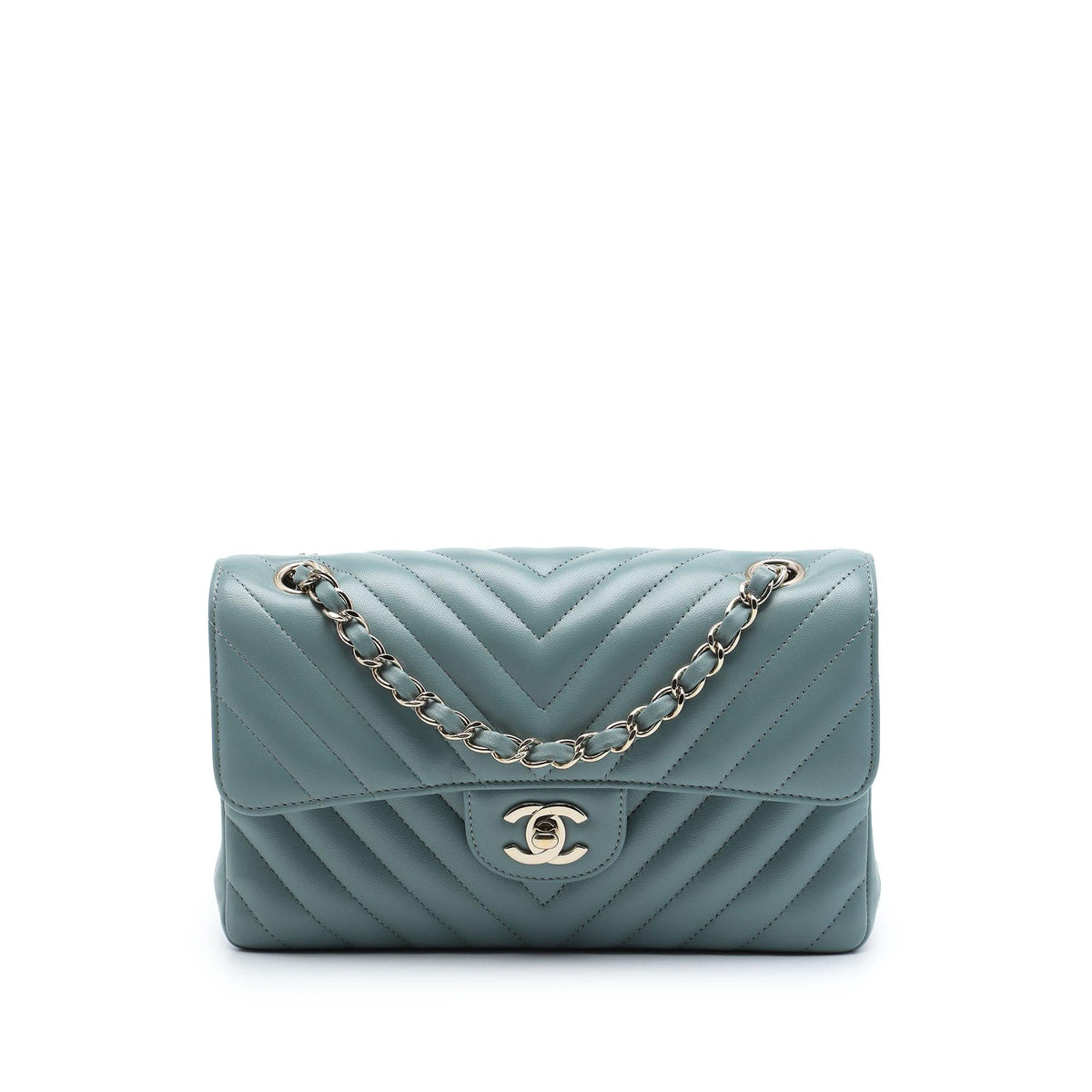 Chanel Small Classic Chevron Lambskin Double Flap