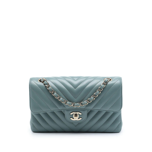 Chanel Small Classic Chevron Lambskin Double Flap