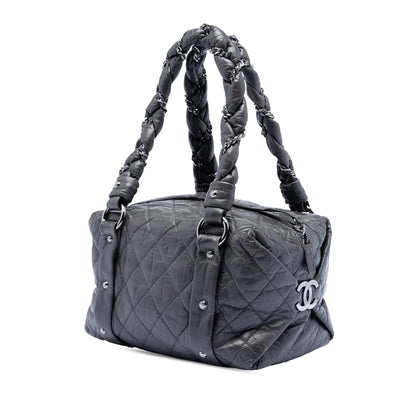 Chanel Small Distressed Lambskin Lady Braid Tote