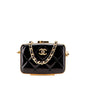Chanel Small Glazed Goatskin Box With Chain