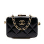 Chanel Small Glazed Goatskin Box With Chain