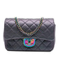 Chanel Small Iridescent Goatskin Rainbow Hardware Double Carry Waist Chain Flap