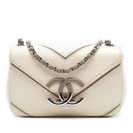 Chanel Small Macro Chevron Caviar Flap
