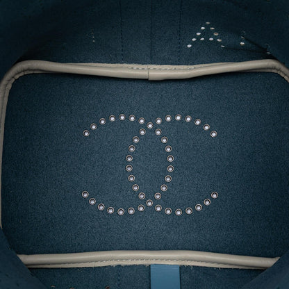Chanel Small Perforated Calfskin Logo Eyelet Bucket Bag