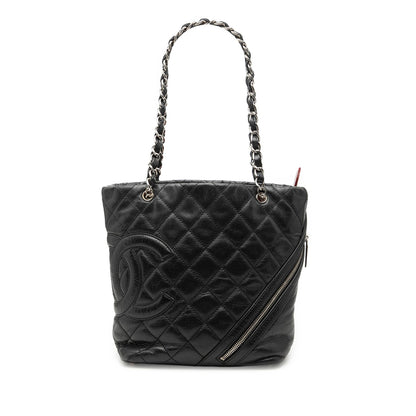 Chanel Small Quilted Aged Calfskin Cotton Club Tote