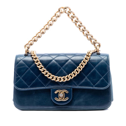Chanel Small Quilted Calfskin Straight Lined Flap