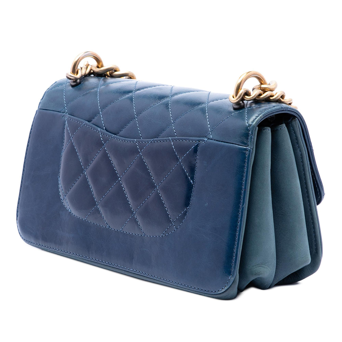 Chanel Small Quilted Calfskin Straight Lined Flap