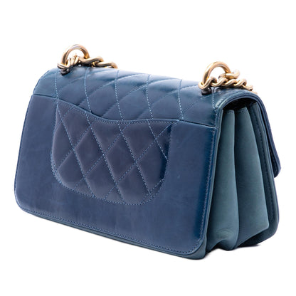 Chanel Small Quilted Calfskin Straight Lined Flap