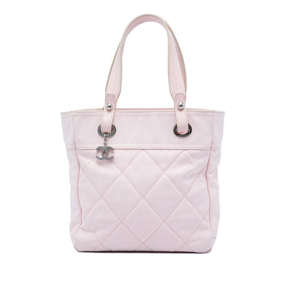 Chanel Small Quilted Canvas Paris Biarritz Tote