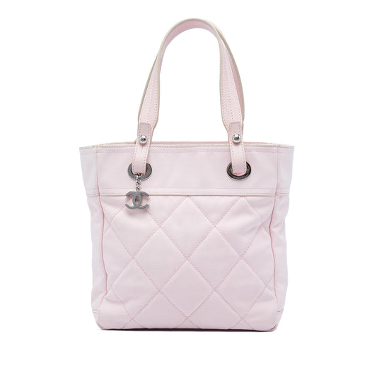Chanel Small Quilted Canvas Paris Biarritz Tote