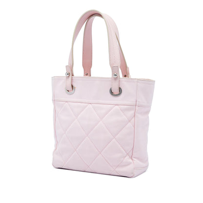 Chanel Small Quilted Canvas Paris Biarritz Tote