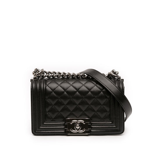 Chanel Small Quilted Caviar Boy Flap