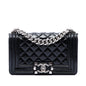 Chanel Small Quilted Crinkled Patent Boy Flap