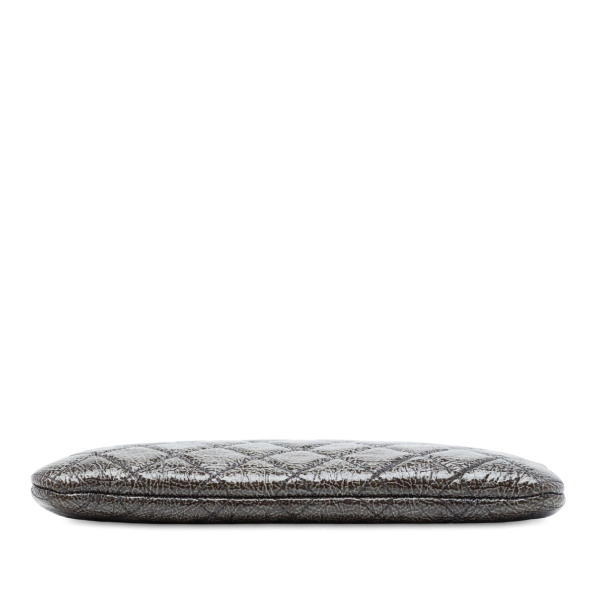 Chanel Small Quilted Crinkled Patent O Case Clutch