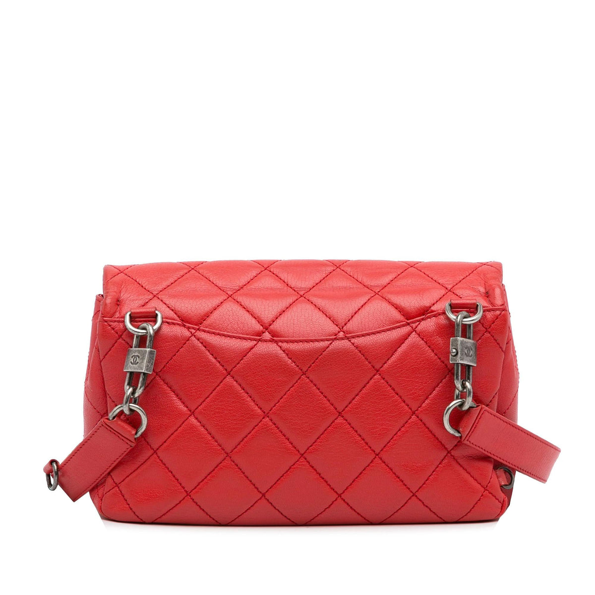 Chanel Small Quilted Goatskin Double Carry Waist Chain Flap