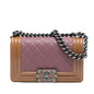 Chanel Small Quilted Goatskin and Patent Duo Boy Flap