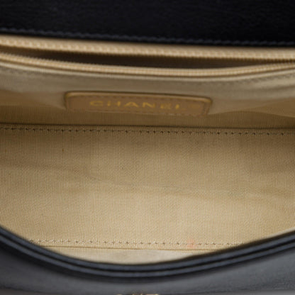 Chanel Small Quilted Grained Calfskin Label Click Flap