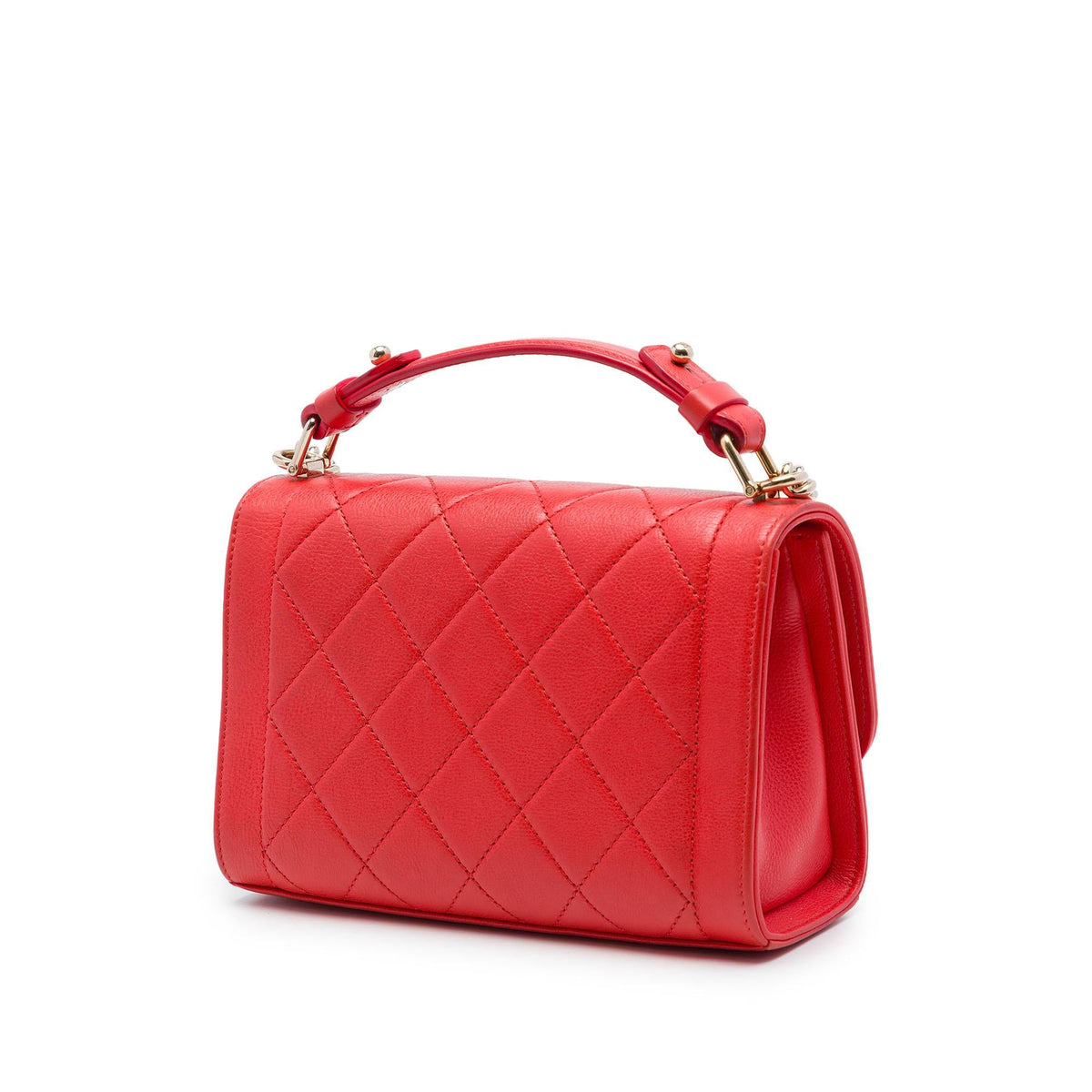 Chanel Small Quilted Grained Calfskin Label Click Flap