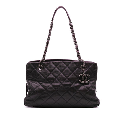 Chanel Small Quilted Iridescent Caviar Chic Shopping Tote
