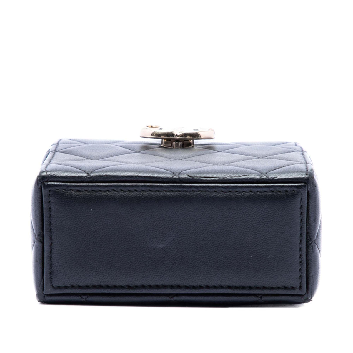 Chanel Small Quilted Lambskin Box With Chain