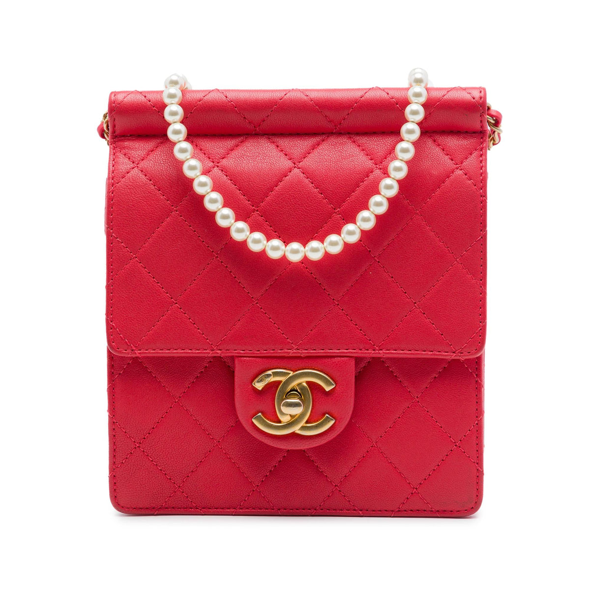 Chanel Small Quilted Lambskin Chic Pearls Flap