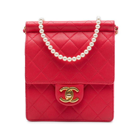 Chanel Small Quilted Lambskin Chic Pearls Flap