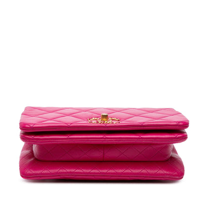 Chanel Small Quilted Lambskin On And On Chain Flap