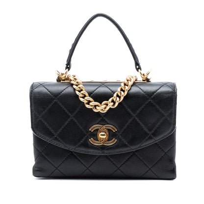 Chanel Small Quilted Lambskin Trendy Spirit Top Handle Bag