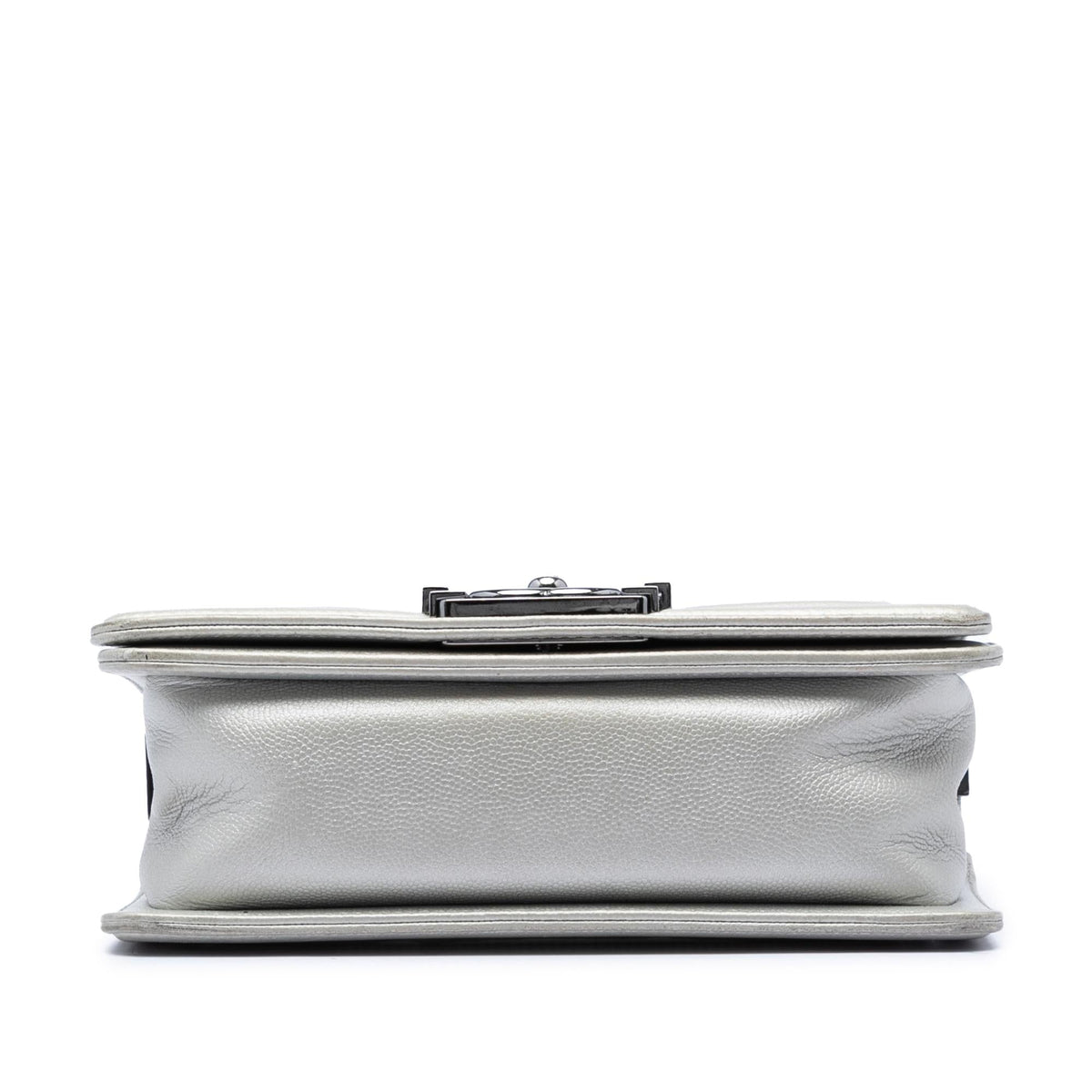 Chanel Small Quilted Metallic Caviar Boy Flap