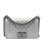Chanel Small Quilted Metallic Caviar Boy Flap