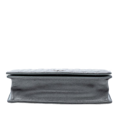 Chanel Small Quilted Metallic Lambskin Ballerine Flap