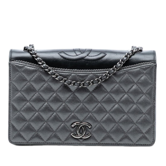 Chanel Small Quilted Metallic Lambskin Ballerine Flap