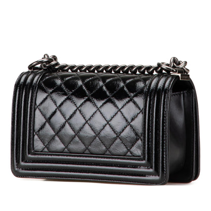 Chanel Small Quilted Patent Boy Flap