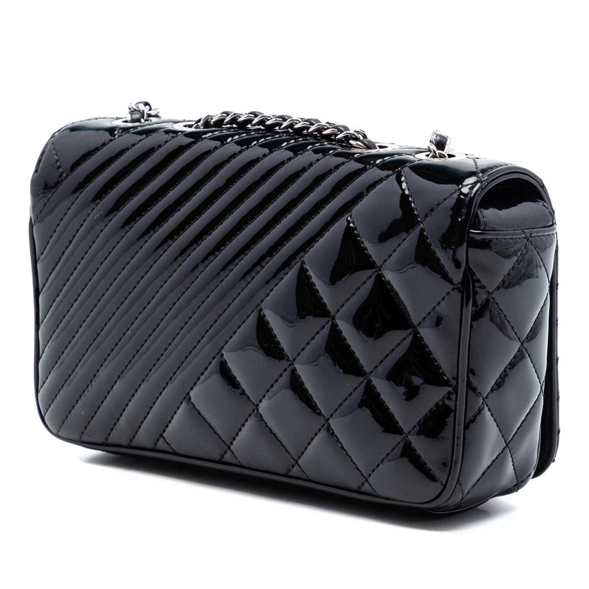 Chanel Small Quilted Patent Coco Boy Flap
