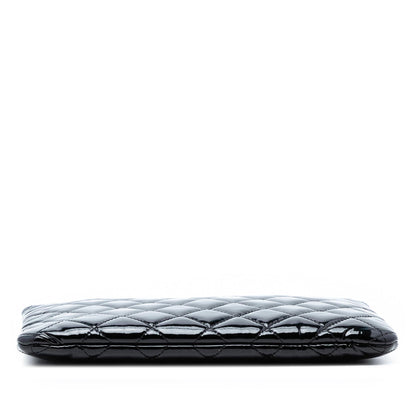 Chanel Small Quilted Patent O Case Clutch