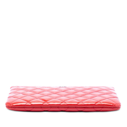 Chanel Small Quilted Patent O Case Clutch