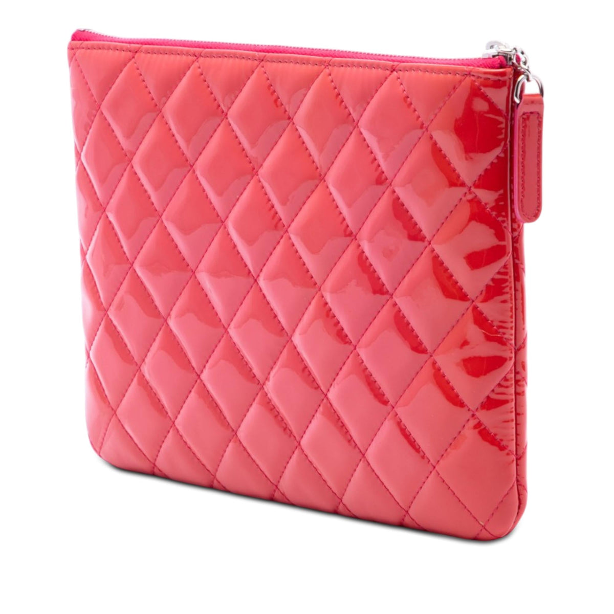 Chanel Small Quilted Patent O Case Clutch