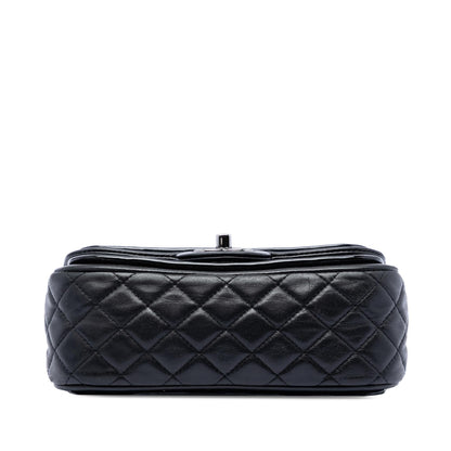 Chanel Small Quilted Patent and Lambskin Trimmed Classic Twist Flap