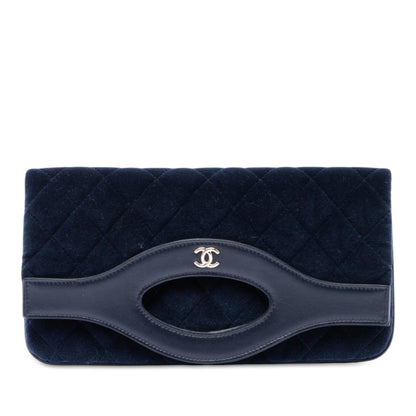 Chanel Small Quilted Velvet 31 Clutch