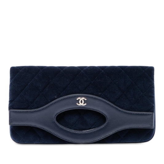 Chanel Small Quilted Velvet 31 Clutch