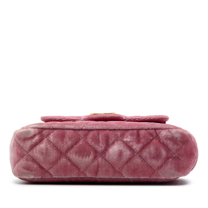 Chanel Small Quilted Velvet Wavy CC Hobo
