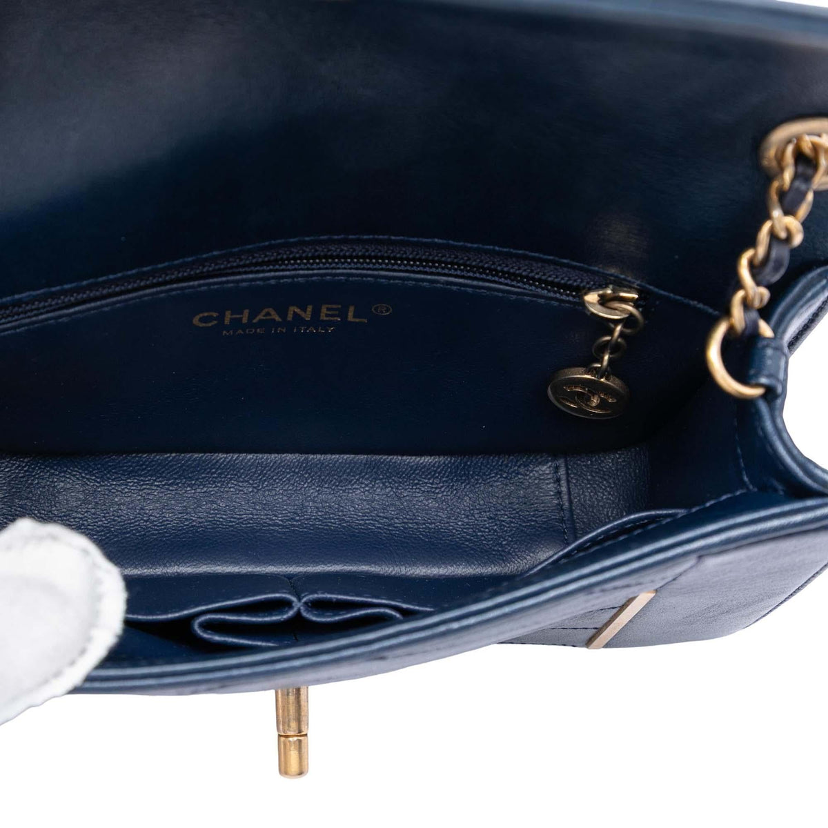 Chanel Small Reversed Chevron Lambskin Flap
