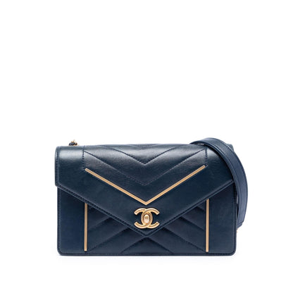Chanel Small Reversed Chevron Lambskin Flap