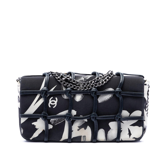 Chanel Small Silk and Lambskin Net Tahiti Flap