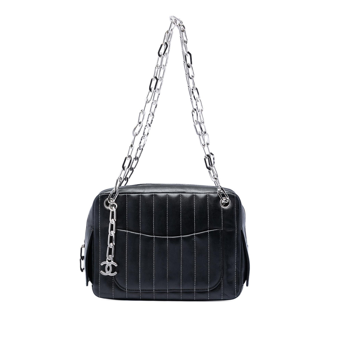 Chanel Small Vertical Quilted Lambskin Mademoiselle Camera Bag