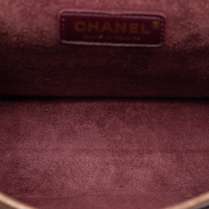 Chanel Smooth Calfskin and Knit Reissue 2.55 Medallion Nude Double Flap 225