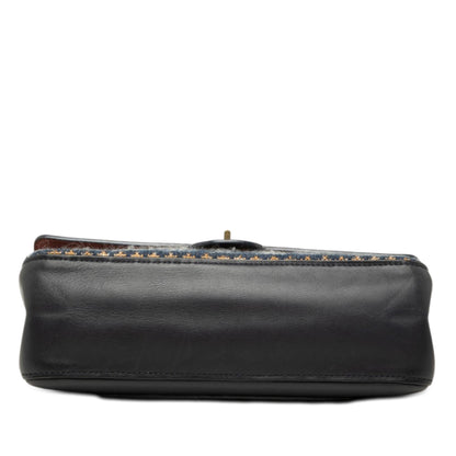 Chanel Smooth Calfskin and Knit Reissue 2.55 Medallion Nude Double Flap 226