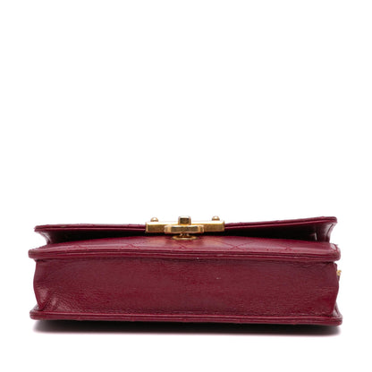 Chanel Stitched Goatskin Golden CC Wallet On Chain